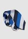 Blue pure silk tie with diagonal stripes_2