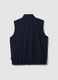 Blue stretch-fabric gilet with zip_5