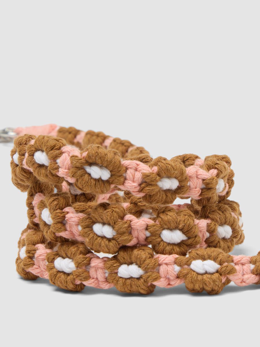 Multicoloured floral strap in pure cotton_2