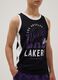 Black pure cotton vest top_1