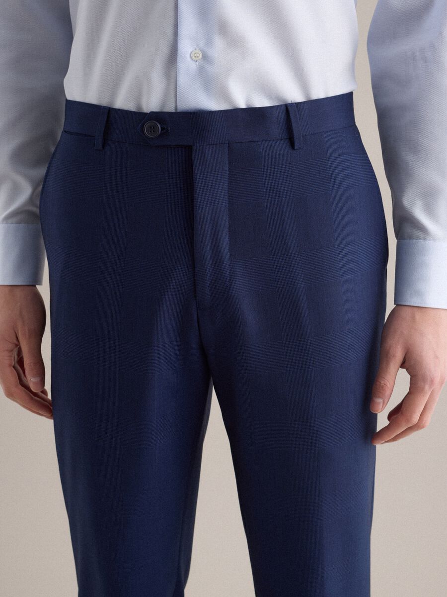 Blue Slim Fit Trousers_3