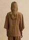 Brown linen blend regular fit blazer with ties_2
