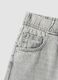 Grey pure cotton denim jeans with elasticated waist for boys, skater fit_2