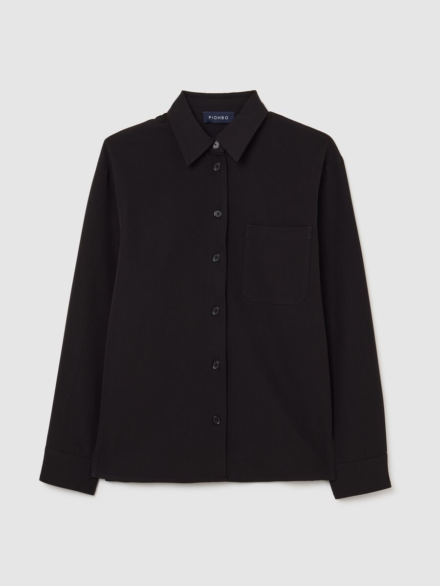 Black long-sleeve regular fit shirt_4