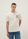 White pure cotton short-sleeve T-shirt, relaxed fit, with print_1