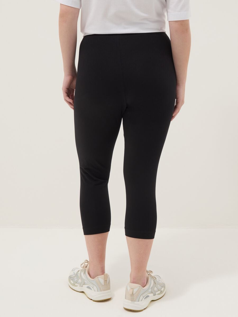 Schwarze Leggings aus Stretch-Baumwolle_2
