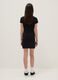 Elasticated Cotton Black Fitted Dress for Girls with Star_1