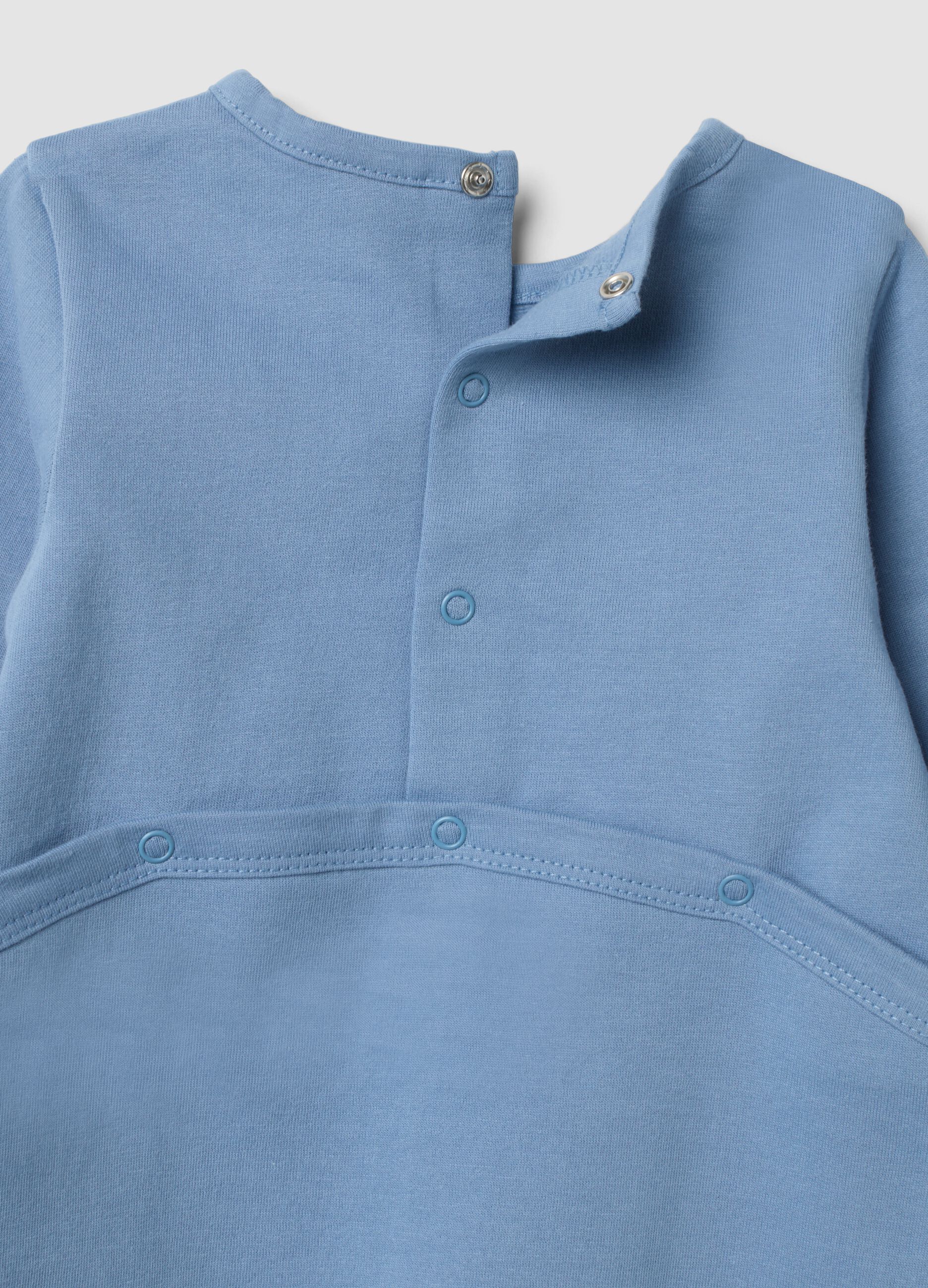 Pack de 2 babygrows em azul e bege em algod&atilde;o org&acirc;nico puro com estampado Chip e Dale