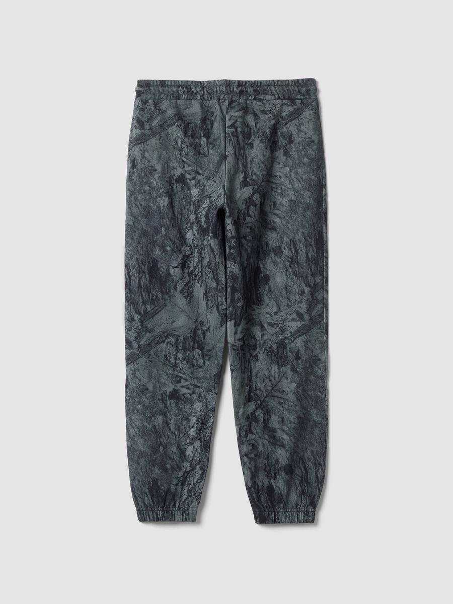 Cal&ccedil;as jogger cinzentas em mistura de algod&atilde;o, comfort fit_1