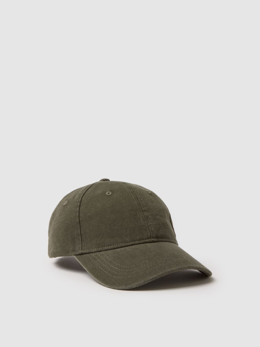 Green Pure Cotton Baseball Cap_0