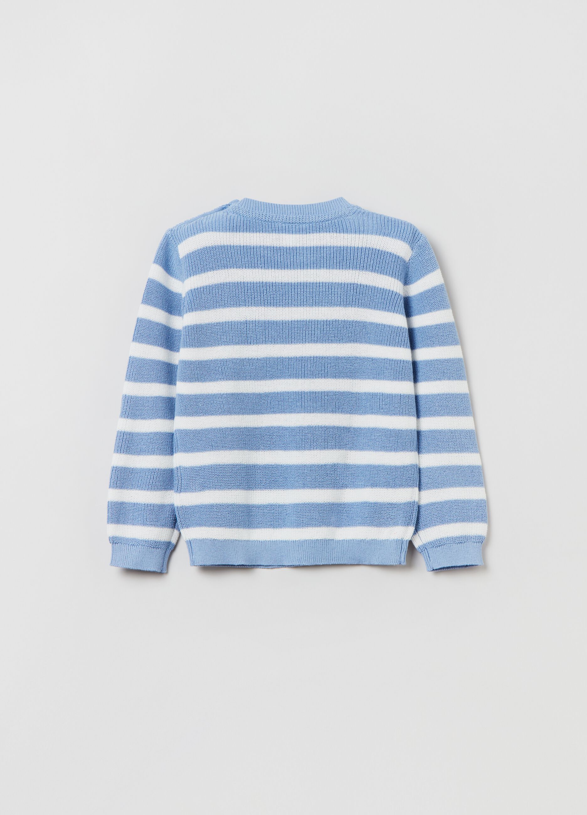 Yarn-dyed striped pullover