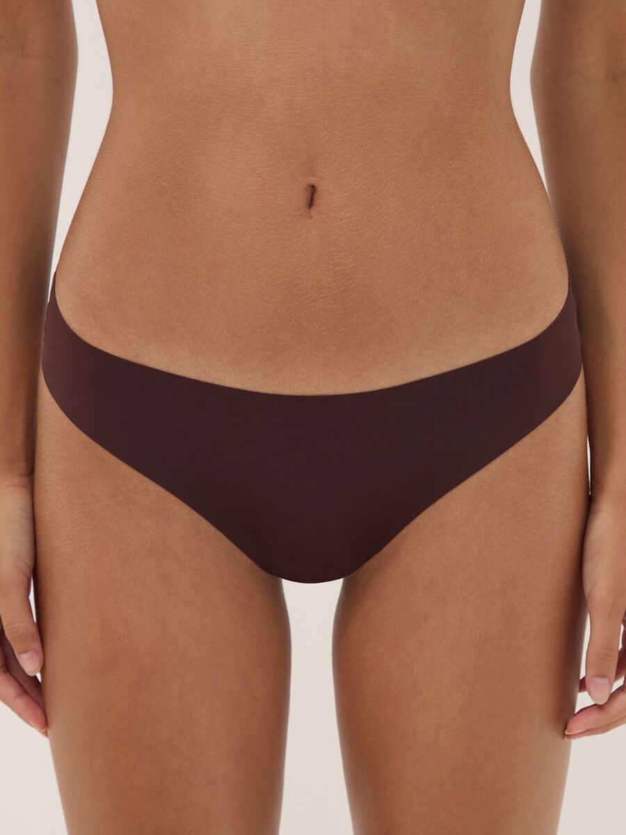 Brown stretch microfibre briefs_1