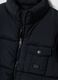 Black water-repellent padded gilet with zip and high neck for boys_4