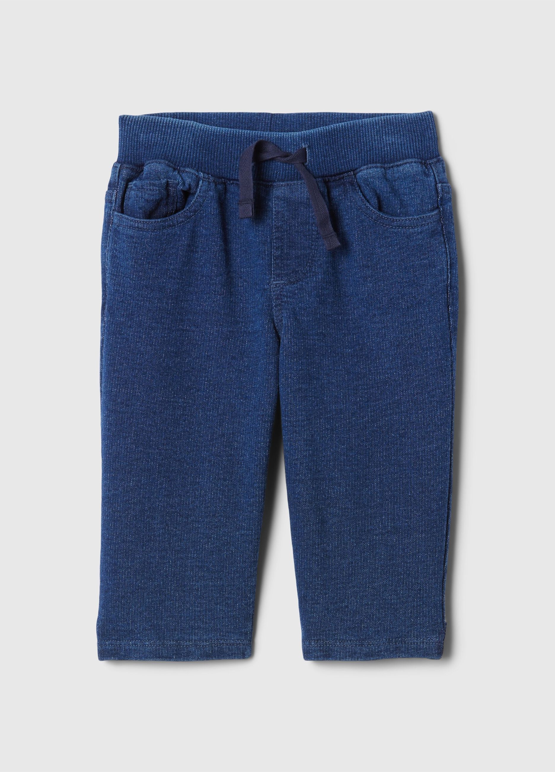 Bermuda shorts in French terry with drawstring