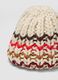 Cappello bianco sporco in maglia con motivo a righe_2