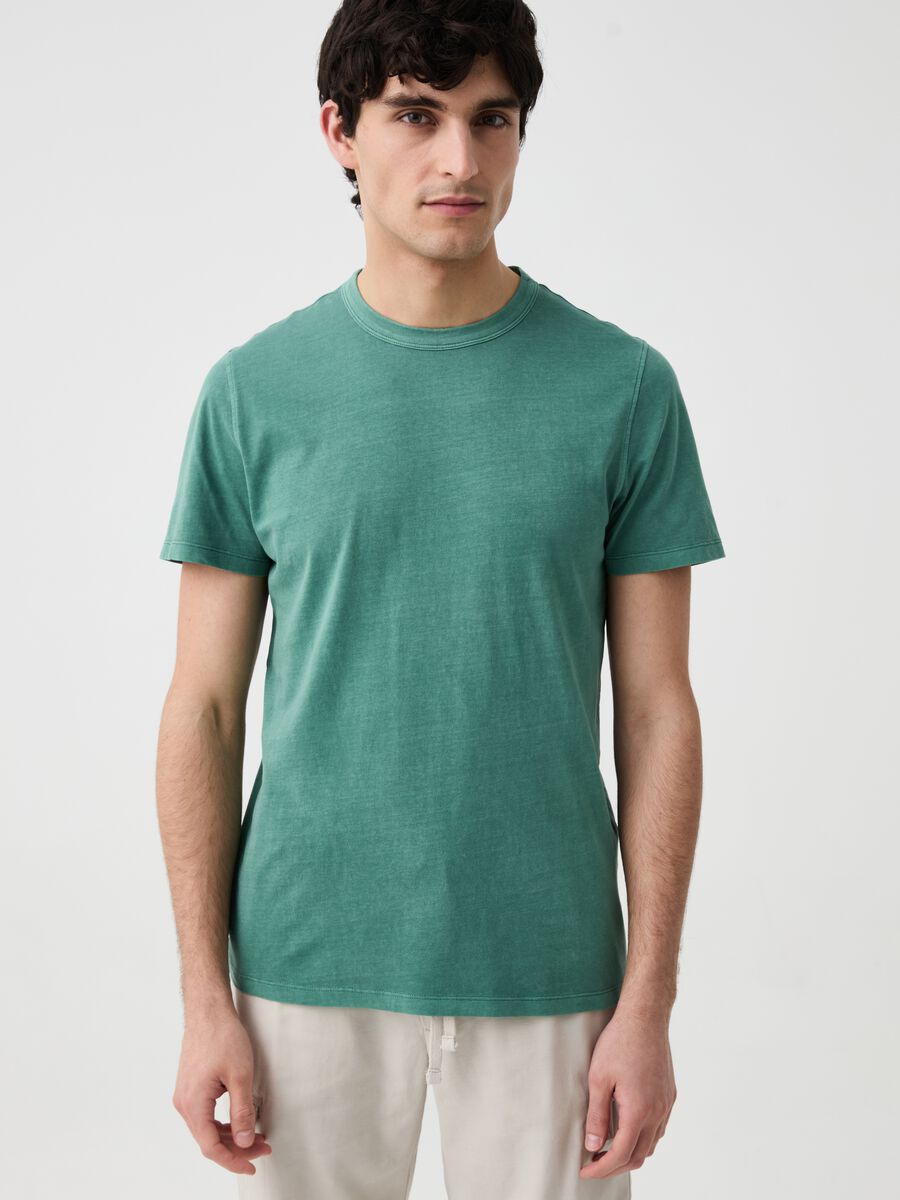 T-shirt in cotone con scollo rotondo_1