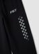 Black pure organic cotton joggers with check print, relaxed fit_2