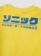 Yellow pure cotton kids' T-shirt regular fit with Sonic_3