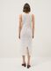 Wei&szlig;es Slim-Fit-Kleid aus reiner Baumwolle mit Lochmuster und tiefem V-Ausschnitt_3