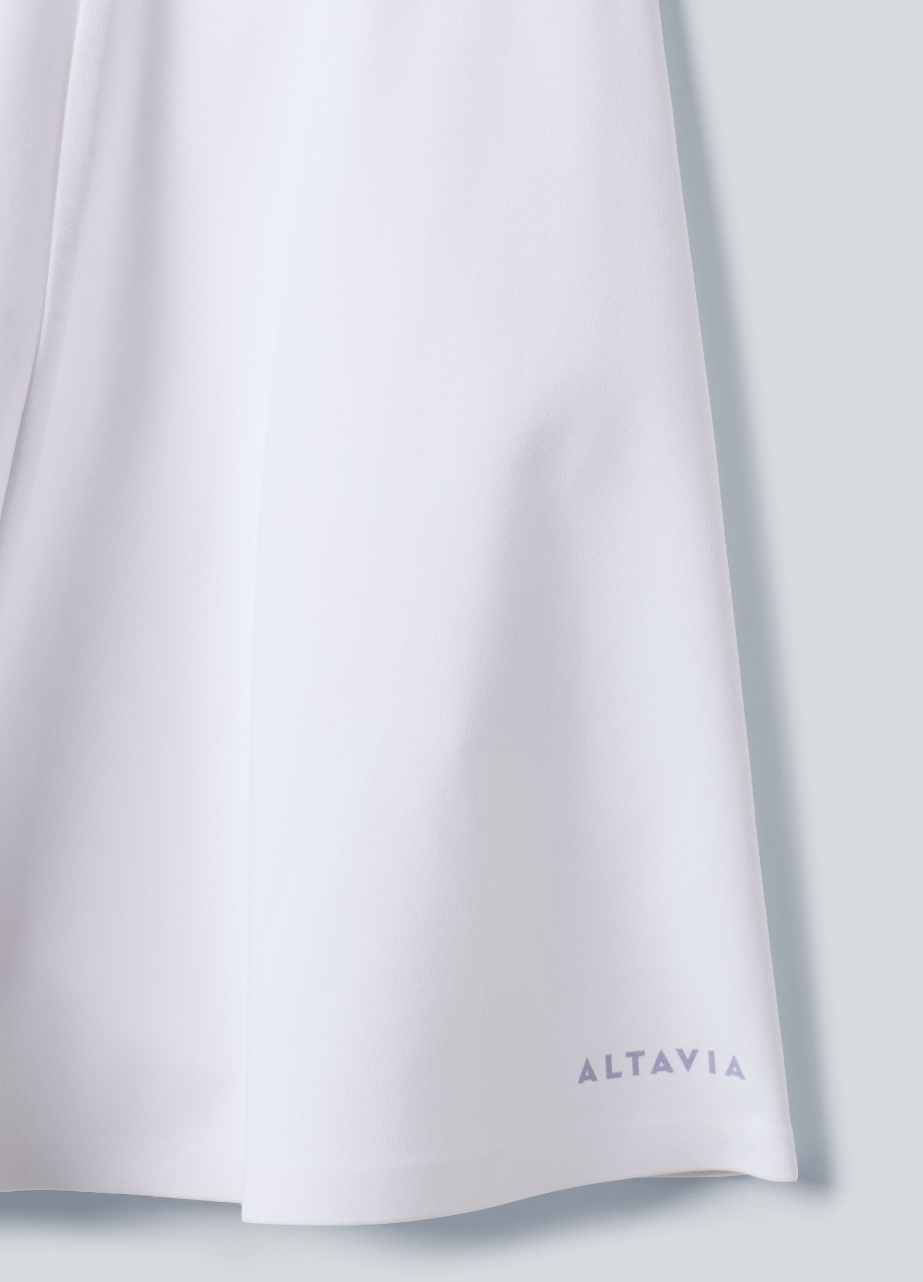 White ALTAVIA COURT sports skirt in stretch technical fabric with integrated shorts