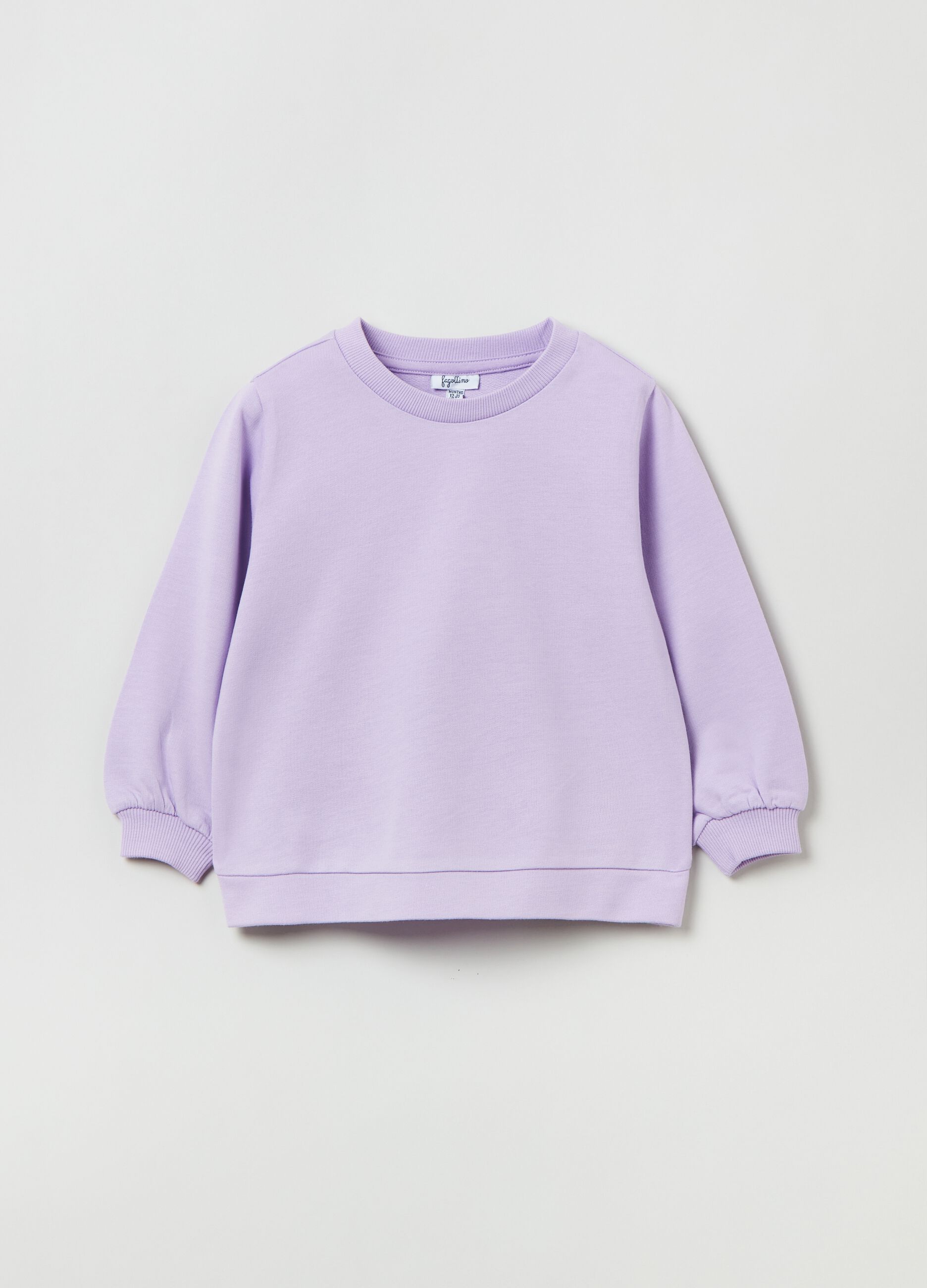 Sweatshirt with round neck in French terry_0