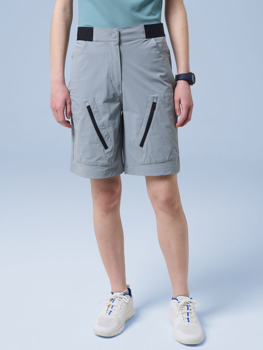 Grey ALTAVIA SAILING stretch-fabric Bermuda shorts_1