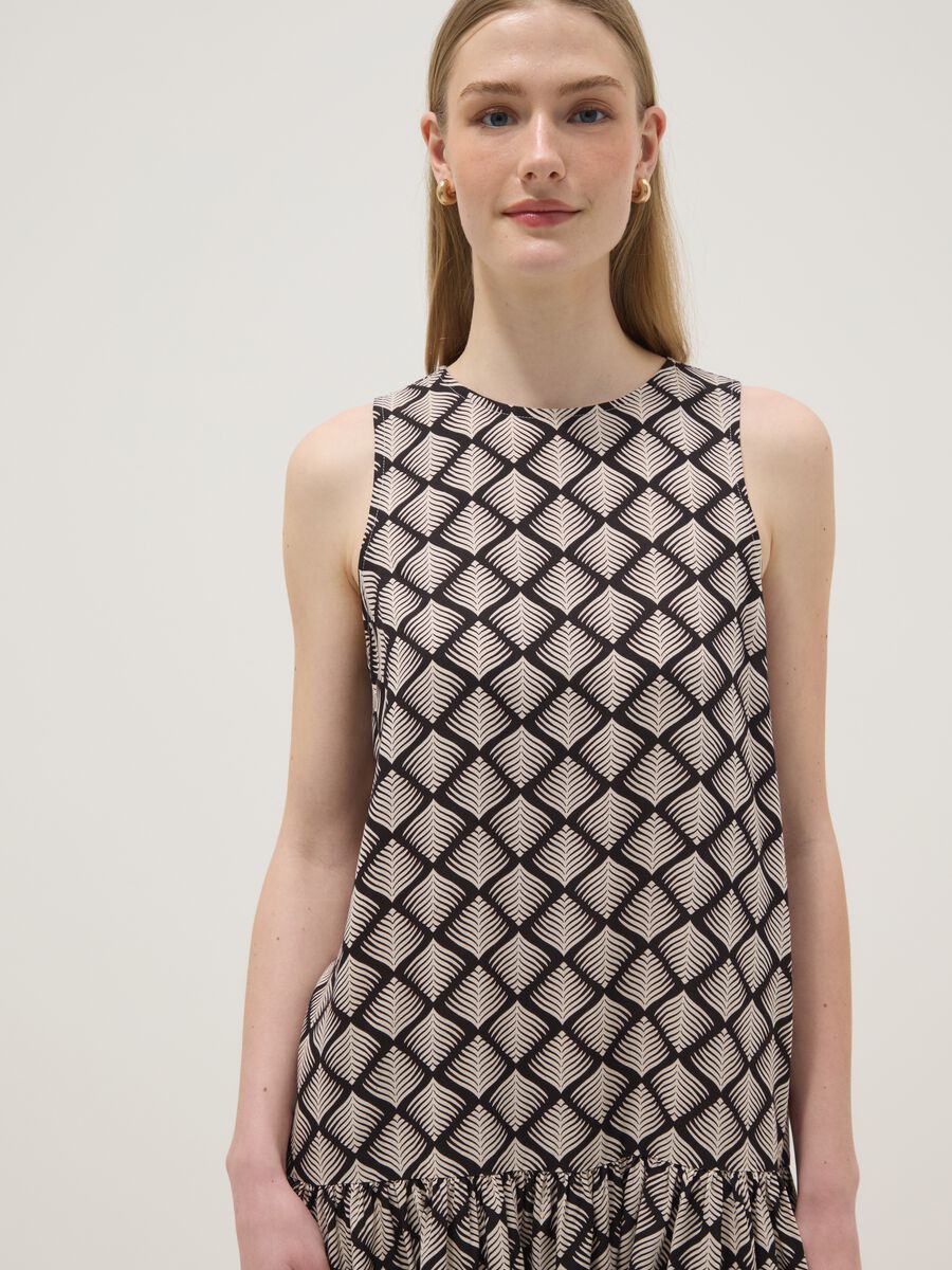 Multicolour dress with geometric pattern_3