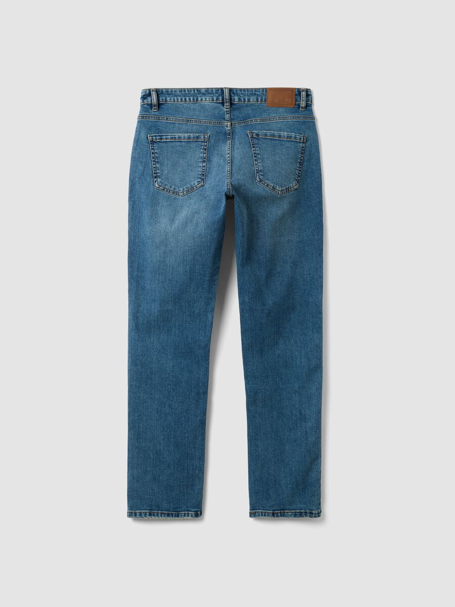 Blaue Denim-Jeans aus Stretch-Baumwolle, Regular Fit_2