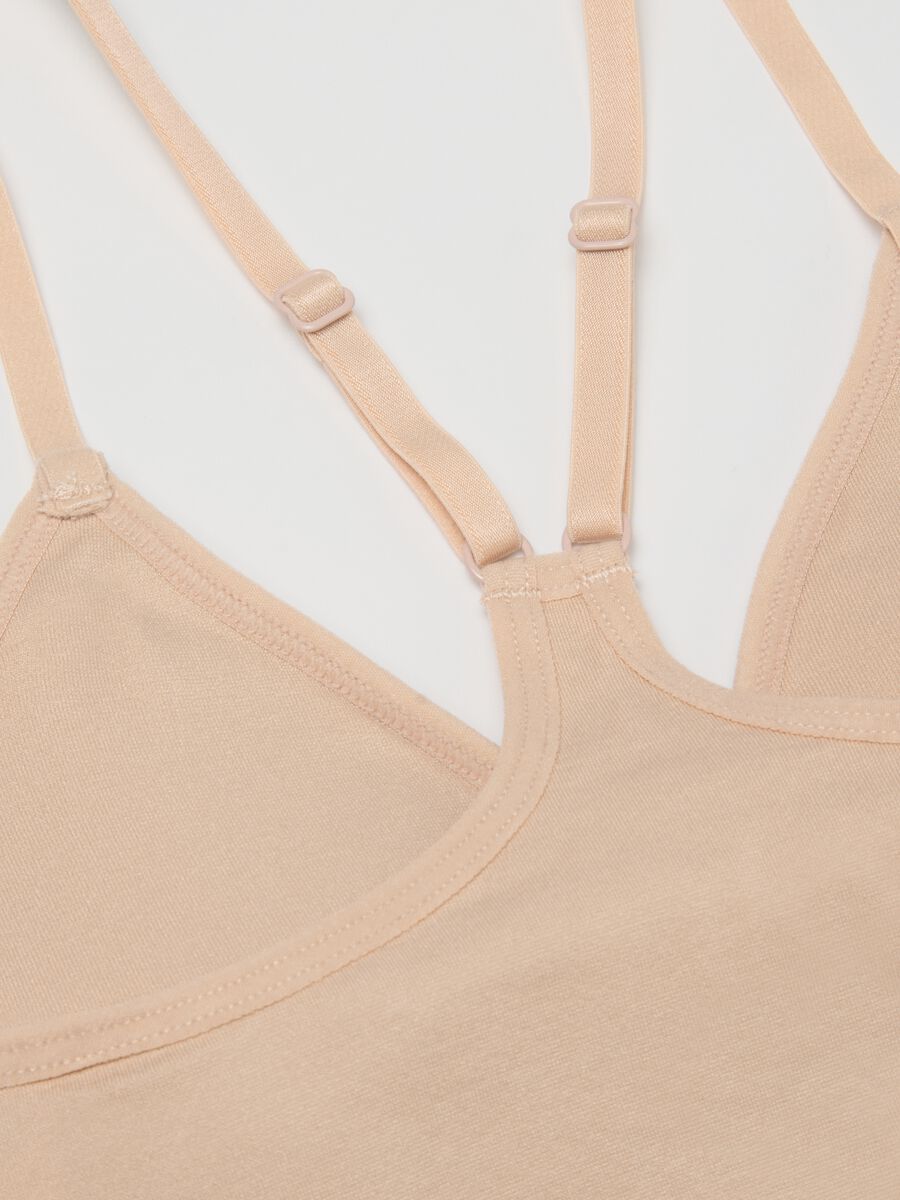 Beige bralette bra with removable padding_5