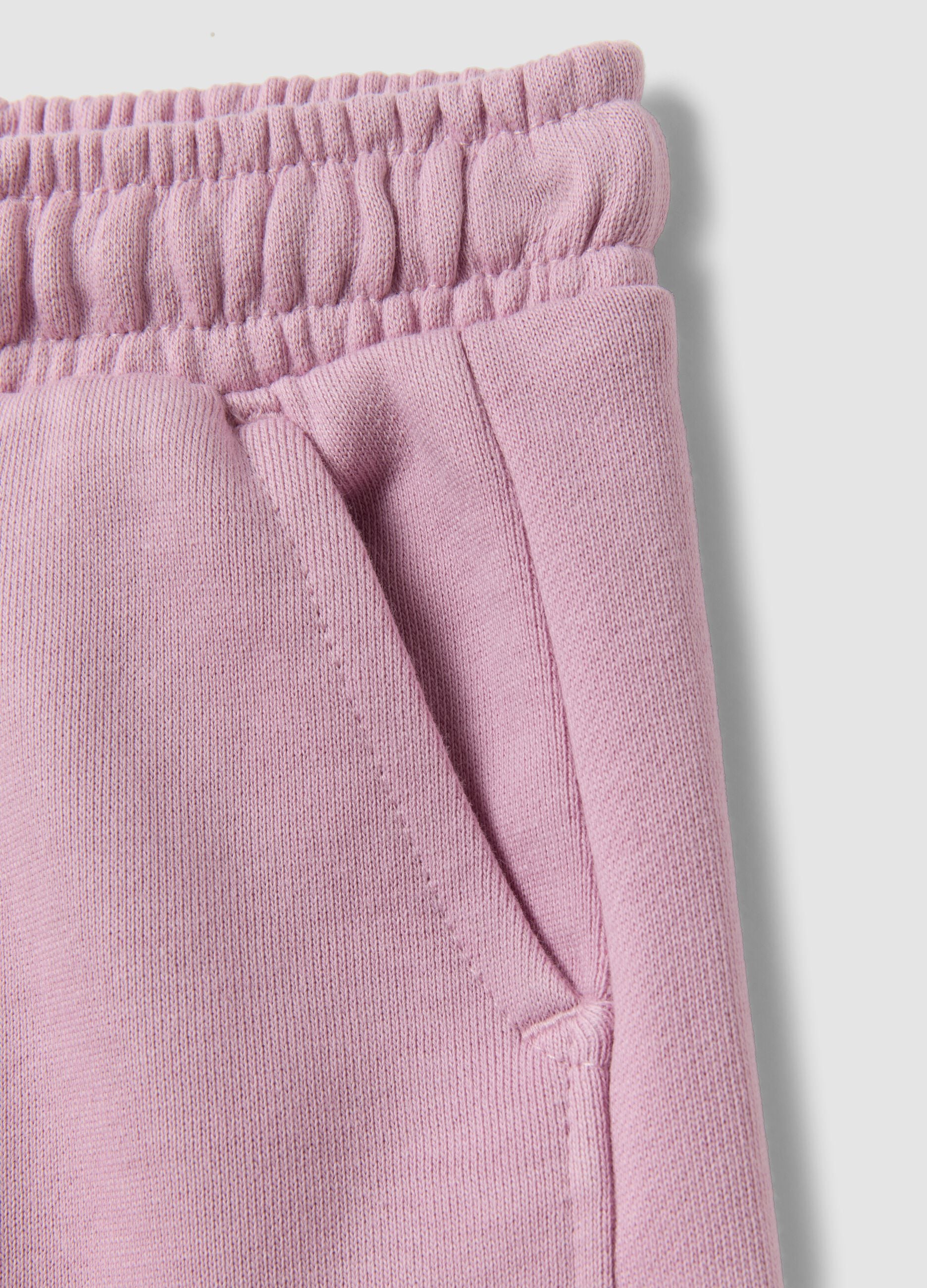 Pink organic cotton culotte trousers