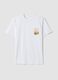 Wei&szlig;es T-Shirt aus reiner Baumwolle mit Print, Regular Fit_4