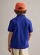 Boys' Regular Fit Blue Stretch Cotton Polo_1