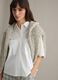 White stretch cotton oversized fit shirt with small pockets_2