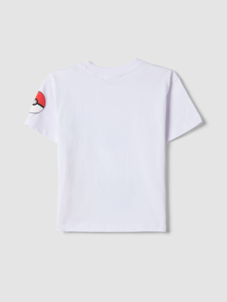 Children's Regular Fit White Pure Cotton T-shirt with Pok&eacute;mon_1