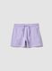 Short morado de algod&oacute;n org&aacute;nico para ni&ntilde;a con cintura el&aacute;stica_3