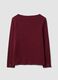 Red pure cotton crew-neck T-shirt with regular fit_2