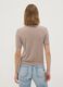 Beige short-sleeve crew-neck wool-blend jumper, regular fit_3