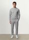 Grey crew-neck cotton-blend sweatshirt, regular fit_1