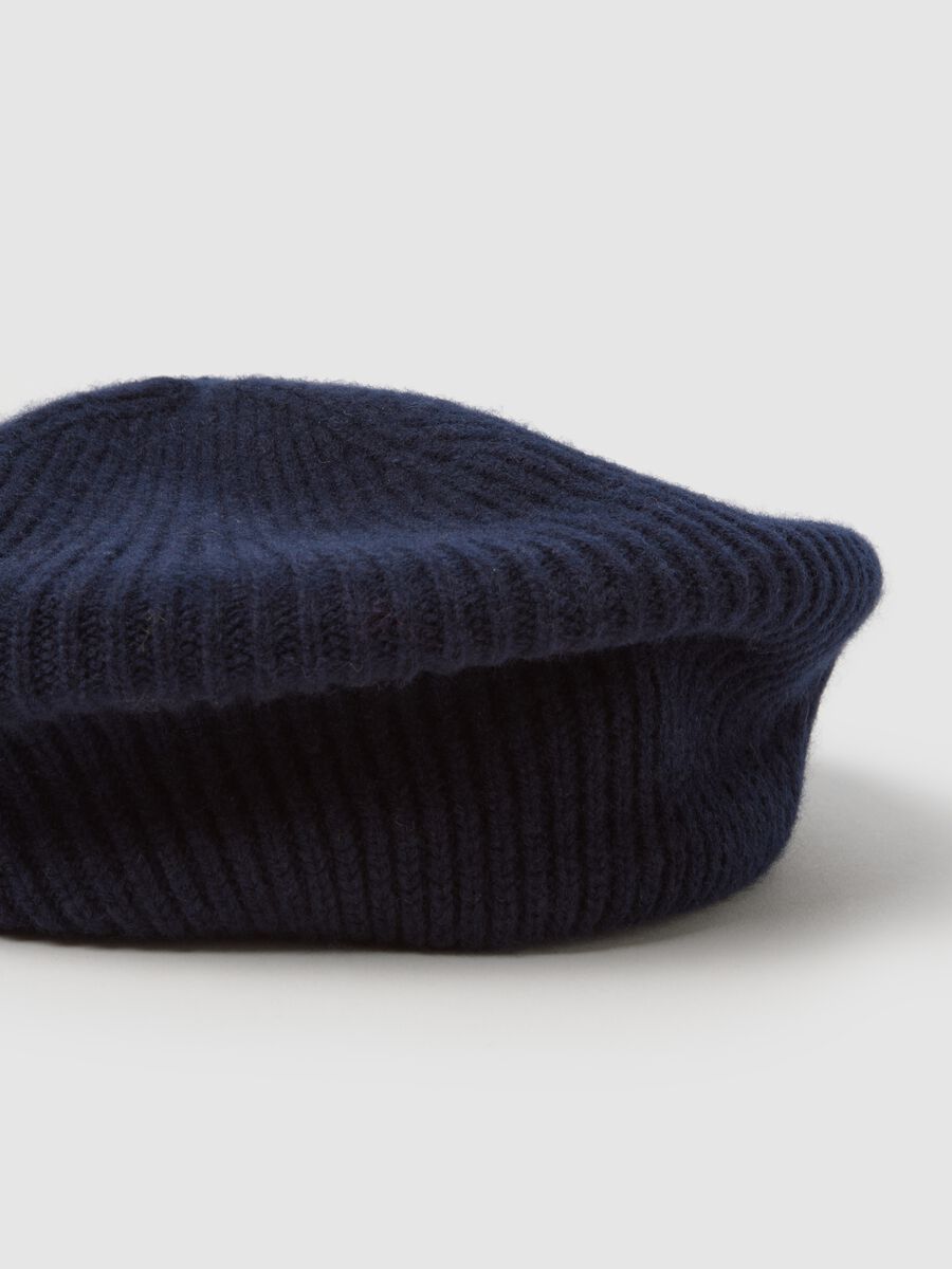Girl's Pure Blue Wool Beret_3