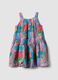 Multicolour pure cotton dress with wide straps_3
