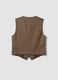 Gilet marrone in viscosa elasticizzata regular fit_2