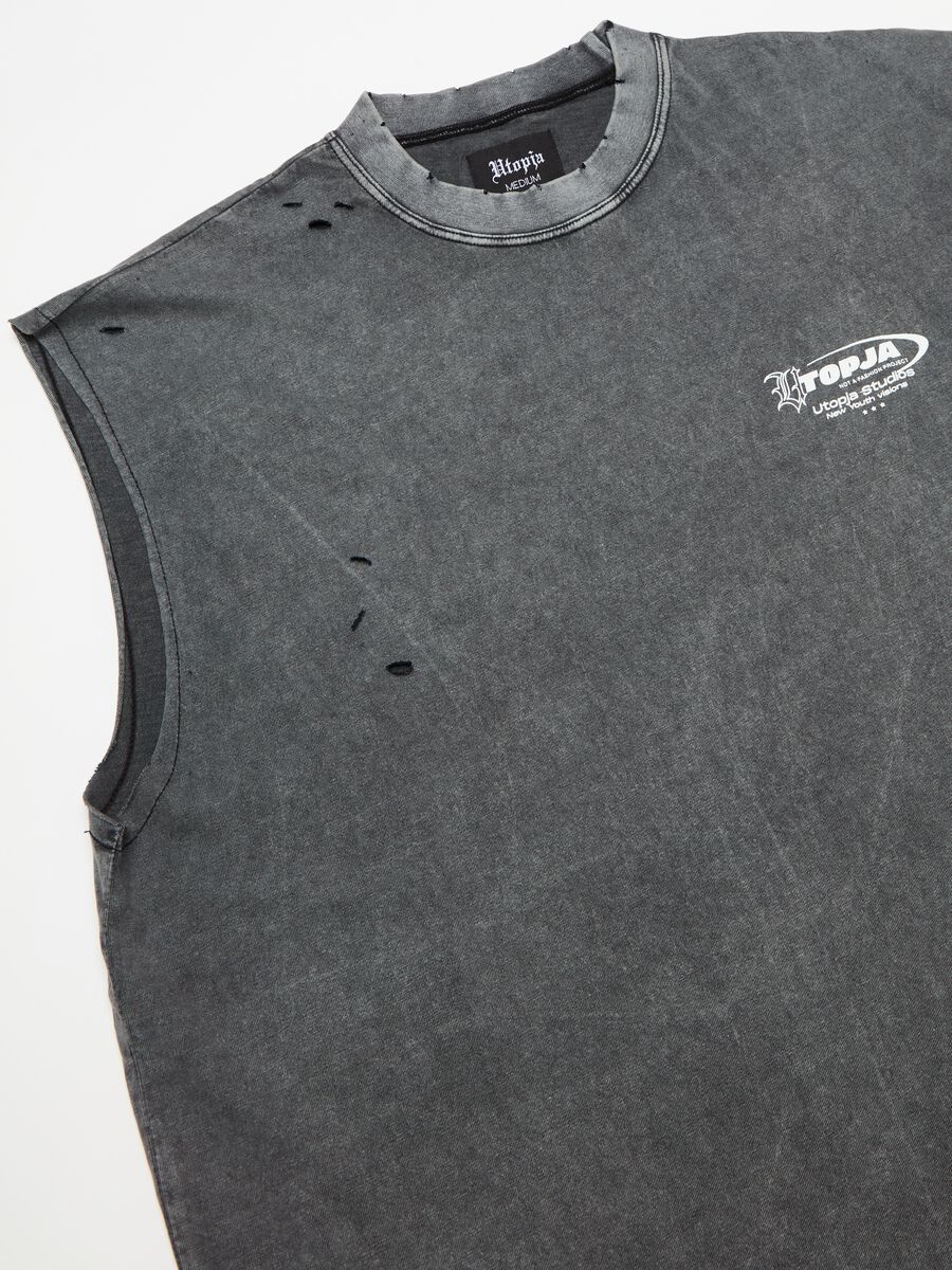 Graphic Tank Top Anthracite_7