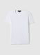 White slim fit stretch cotton t-shirt_4