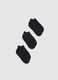 Black short cotton blend stretch socks tripack_0