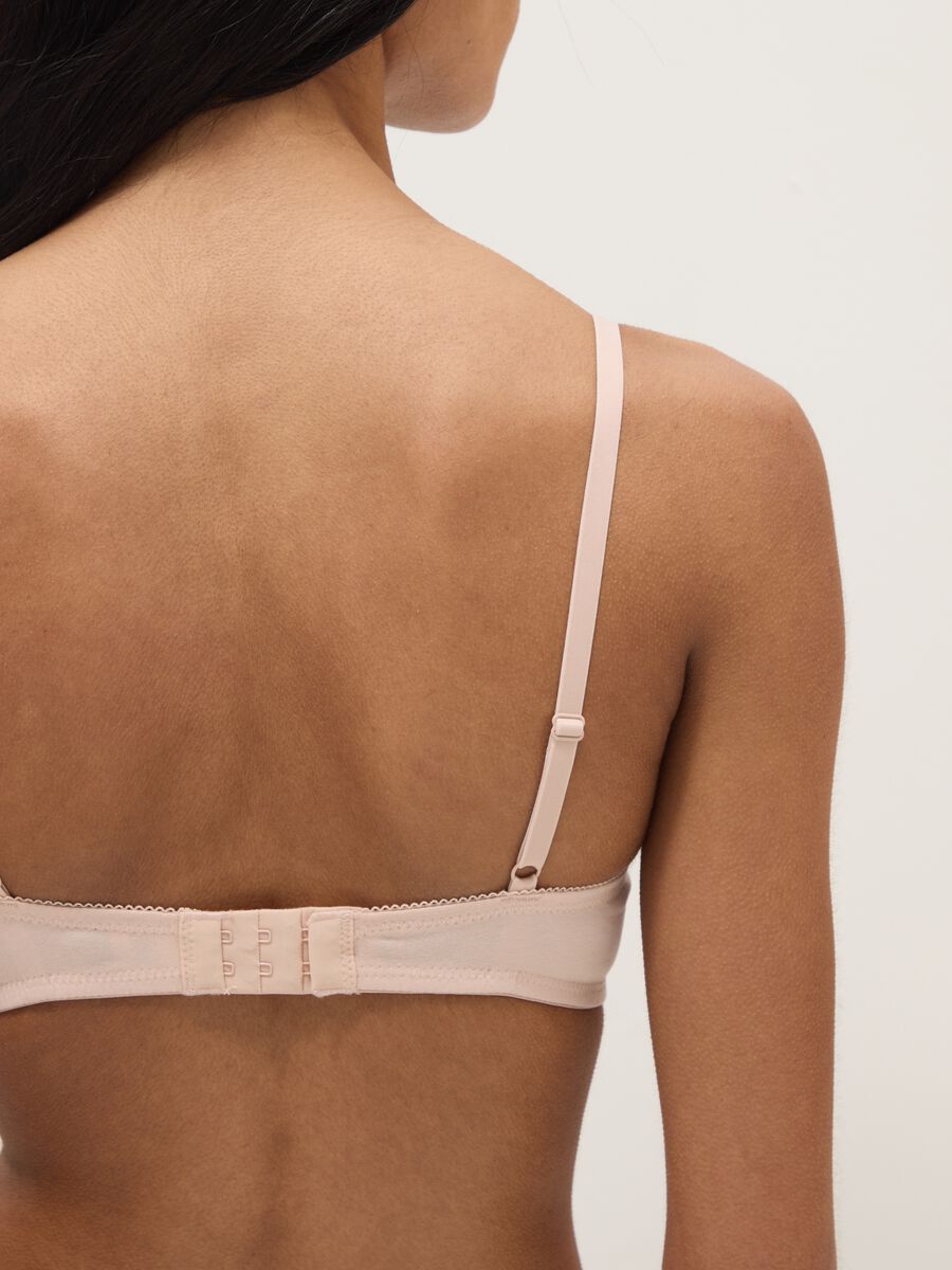 Pink Stretch Cotton Padded Bra_2