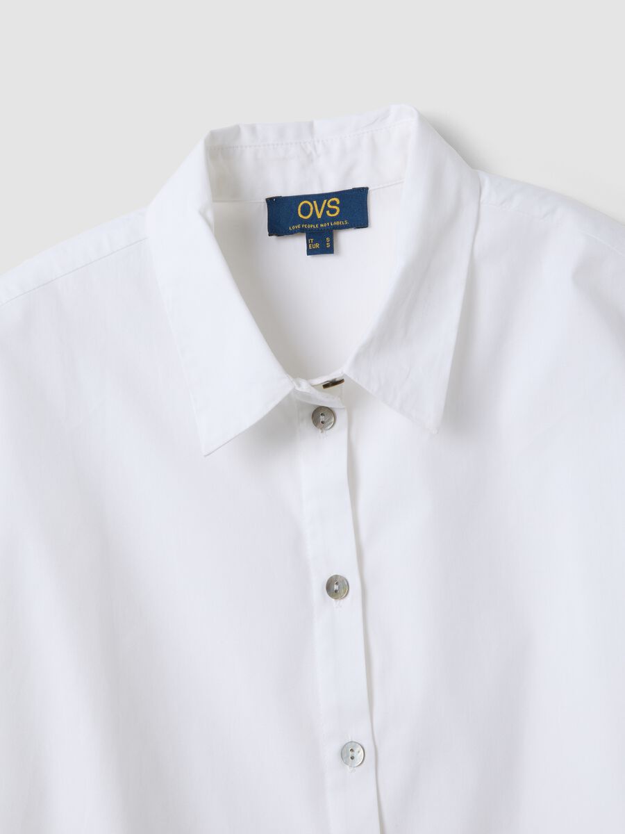 White pure cotton short-sleeve regular-fit shirt_5