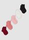 Pack of five multicolour ankle socks in stretch organic cotton_0