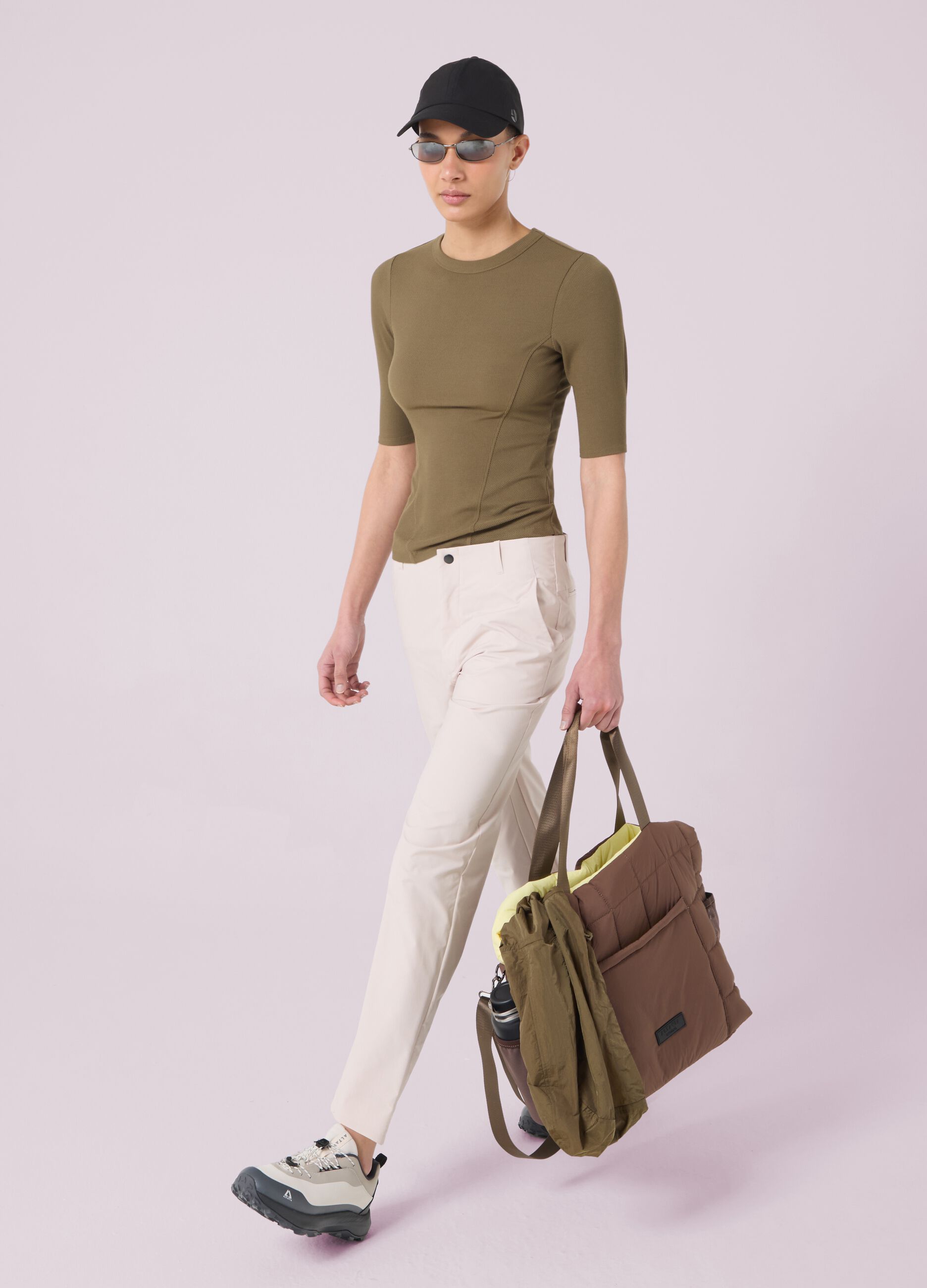 Ribbed stretch modal T-shirt ALTAVIA STUDIO