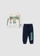 Blue organic cotton Looney Tunes print set for baby boy_0
