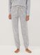 Grey crew-neck pyjamas in organic cotton and viscose blend_3